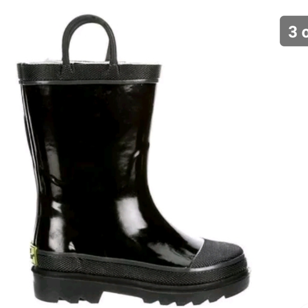 NWT WESTERN CHIEF TODDLER SOLID RAIN BOOT BLACK AND SIZE 9